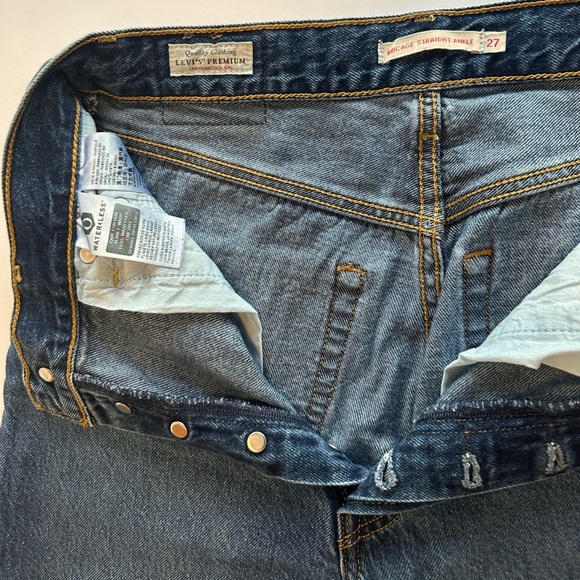EUC RARE Levi’s Ribcage Straight Ankle Women's Jeans Premium Denim 27 X 27 - Picture 4 of 10